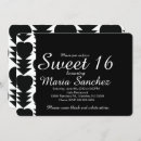 Recherche de black and white anniversaire invitations Géométrique