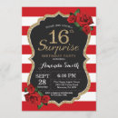 Recherche de red rose 16ans anniversaire invitations Sweet sixteen