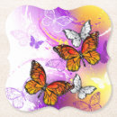 Recherche de papillon monarque dessous de verres Violet