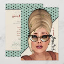 Recherche de salon de beauté invitations Rétro