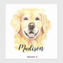 Recherche de golden retriever dog autocollants Aquarelle