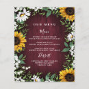 Recherche de tournesols mariage menus Pour tous