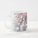 Recherche de noël floral tasses Monogramme