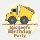 Recherche de camion jaune autocollants Anniversaire