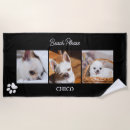 Recherche de animal compagnie de serviettes de plage Collage de photos