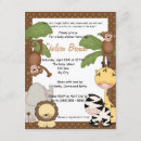 Recherche de safari 11x14 invitations Animaux
