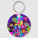 Recherche de peace porteclés Flower power