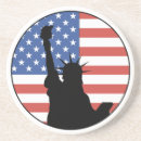 Recherche de statue la liberté de dessous de verres Drapeau