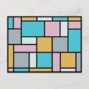 Recherche de mondrian cartes postales Rétro