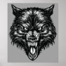 Recherche de loup de clair lune posters Nuit