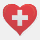 Recherche de coeur suisse autocollants Pays