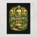 Recherche de lutin irlandais cartes postales Chance