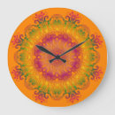 Recherche de mandala orange horloges Floral