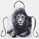 Recherche de lion blanc tabliers Aquarelle
