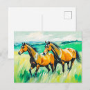 Recherche de deux chevaux cartes postales Nature