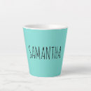 Recherche de bleu et vert tasses Typographie