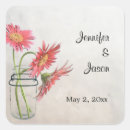 Recherche de mason jar mariage autocollants Rose