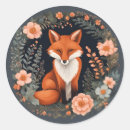 Recherche de renard vintage autocollants Floral