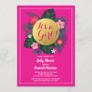 Recherche de luau baby shower fille invitations Fleur