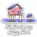 Recherche de maison de plage autocollants Aquarelle