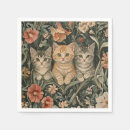 Recherche de chaton mignon serviettes Floral