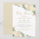 Recherche de floral crème invitations Bientôt maman