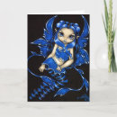 Recherche de fée gothique vœux cartes Bleu