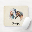 Recherche de peinture américaine tapis souris Chevaux