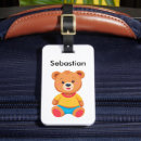 Recherche de peluche bagages étiquettes Nom