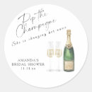 Recherche de bouteille de champagne autocollants Élégant