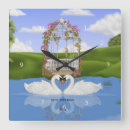 Recherche de cygne horloges Coeur