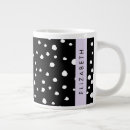 Recherche de point noir et blanc tasses Monogramme