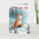 Recherche de fox christmas vœux cartes Aquarelle