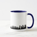 Recherche de silhouette skyline tasses Bâtiments