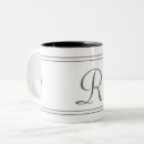 Recherche de gris blanc tasses Monogramme