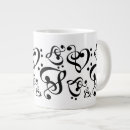 Recherche de treble clef tasses Noir et blanc