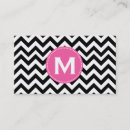 Recherche de motif de chevron cartes visite Monogramme