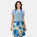 Recherche de bleu royal et blanc tabliers Fleurs