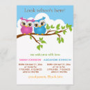 Recherche de hibou sur une branche invitations Pour enfants