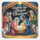 Recherche de jésus dans la mangeoire autocollants Crèche