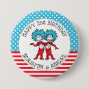 Recherche de anniversaire jumeaux badges Chose 1 chose 2
