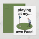 Recherche de joueur de golf cartes postales Minigolf