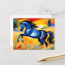Recherche de chevaux bleus cartes postales Équin
