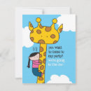 Recherche de zoo 11x14 invitations Girafe