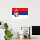 Recherche de drapeau de la serbie posters Rétrograde