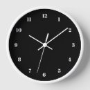 Recherche de grands nombres blancs horloges Noir