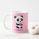 Recherche de panda avec un coeur tasses Nom