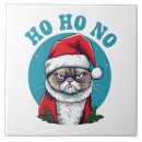 Recherche de père noël drôle carreaux Chat