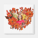 Recherche de cadre photo coeur magnets Rouge