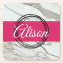 Recherche de rose fuchsia de dessous de verres Moderne